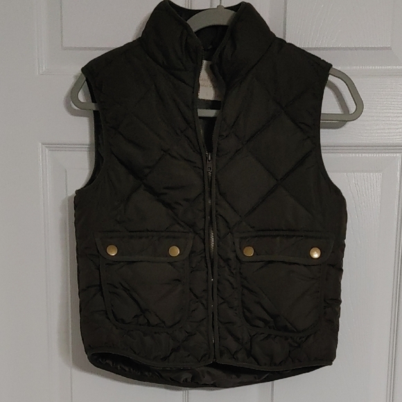 Altar'd State Jackets & Blazers - Altar'd State Army Green Quilted Vest with Gold Snap Gorpcore Women's Small EUC